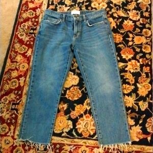 CURRENT/ELLIOTT- Mid Rise Straight Crop Size 28